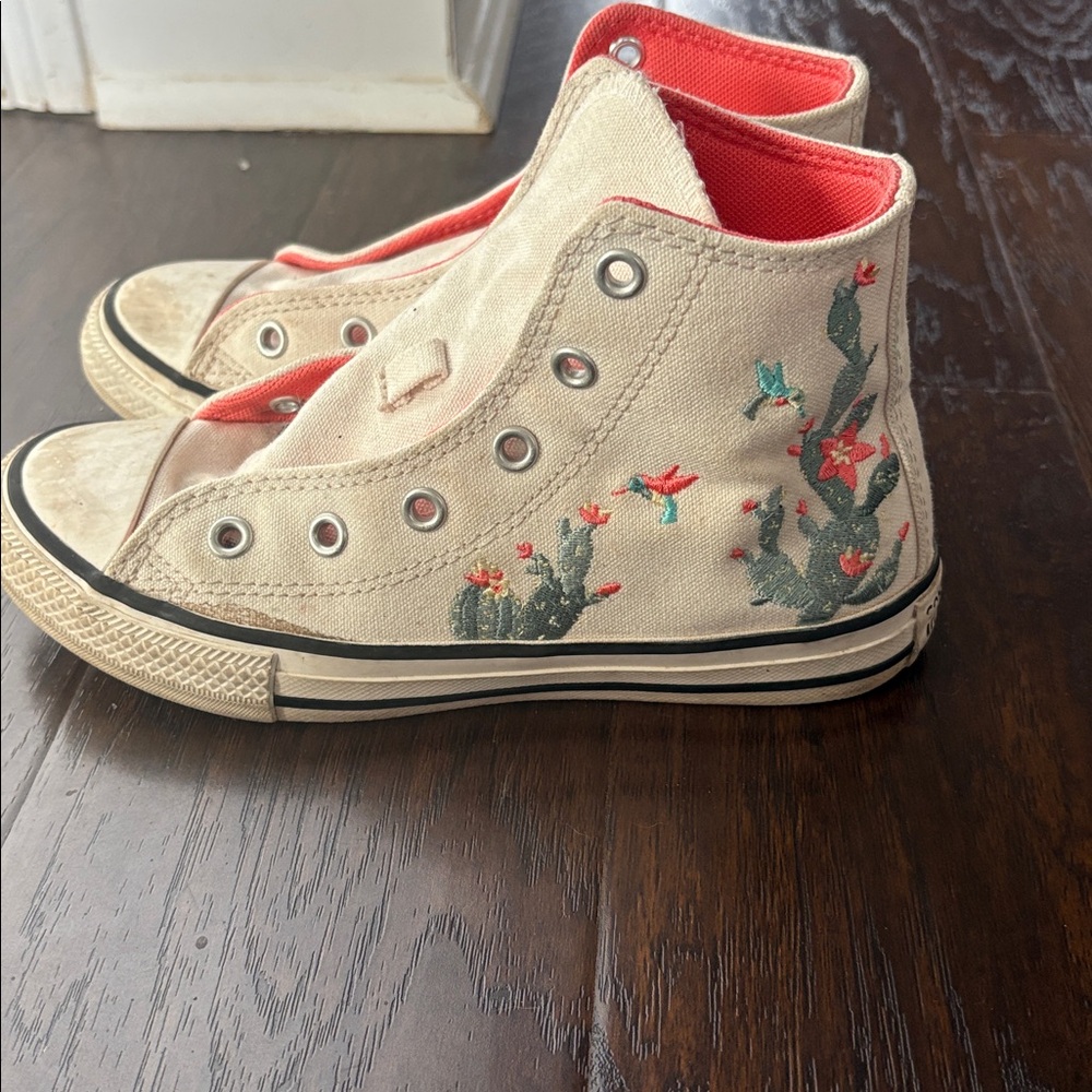 Kids Converse Shoes with Embroidered Detail